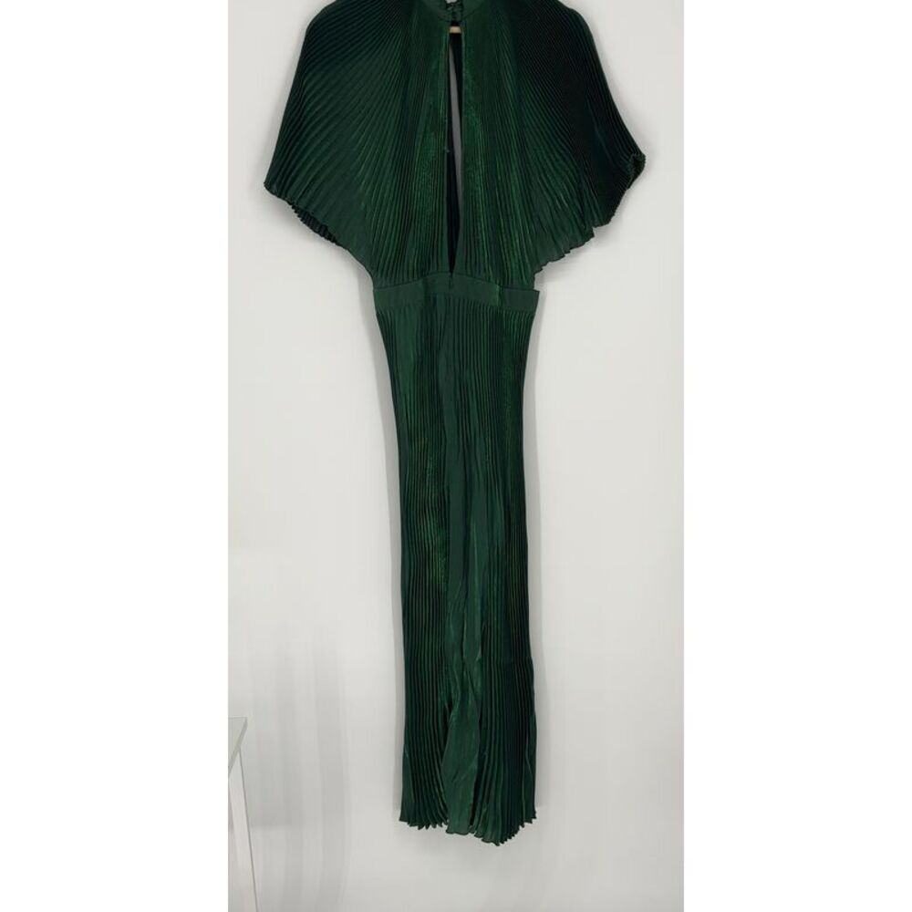 L’Idee Green Pleated Dress